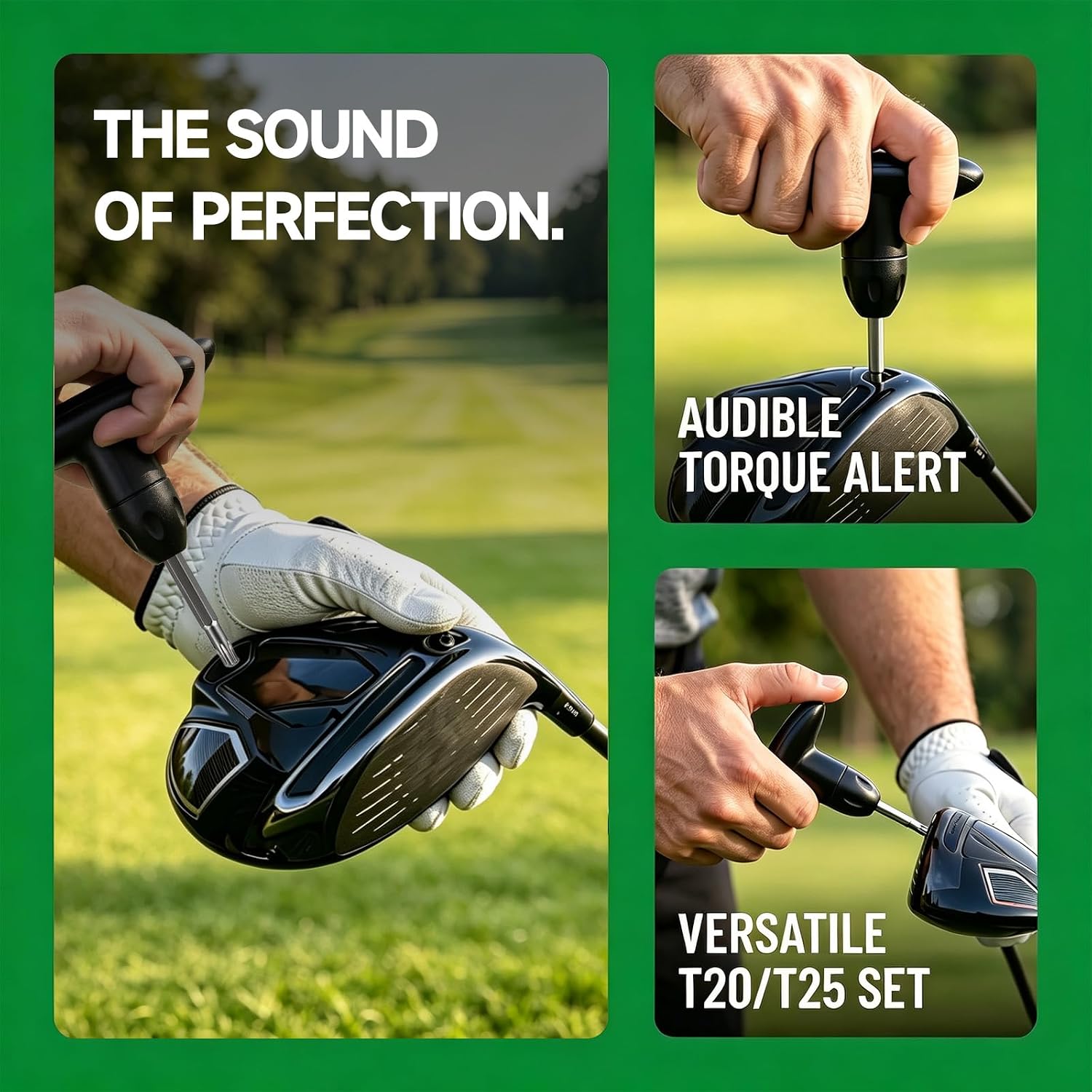 Golf Torque Wrench Set T20 and T25, 40LB Club Head Adjustment Tool (2 Pack)