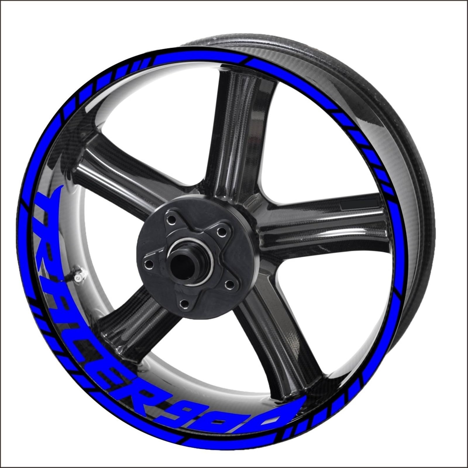 Motorcycle Inner and Outer Wheel Hub Decal Decorative Rim Waterproof Sticker for Yamaha Tracer 9 900 700 Gt Decorative(Color7)