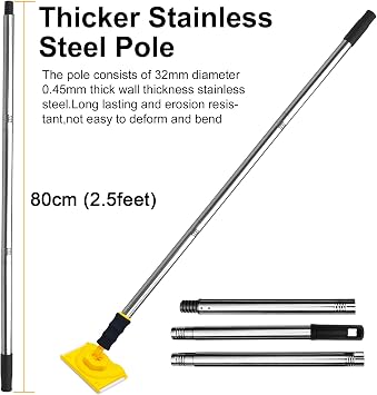 Paint Edger Tool Kit, 9 Paint Pad Set with 360 Rotation Handle, Trim & Corner Edger, Touch-Up Pads, Extension Pole, Refill Pads, Home Wall & Ceiling Painting Tool Set