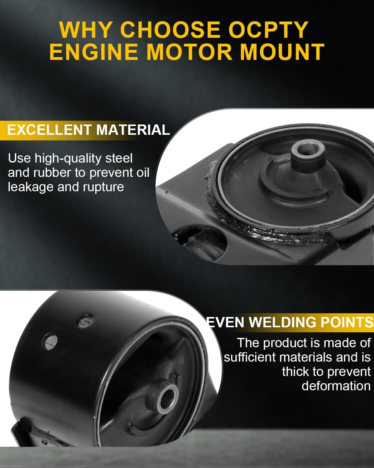 OCPTY Front Rear Engine Motor Mount Set with Sensor Compatible for Nissan Altima 2002-2006, Maxima 2004-2008, Murano 2003-2007 3.5L # A7348 A7349EL A7358EL 3PCS