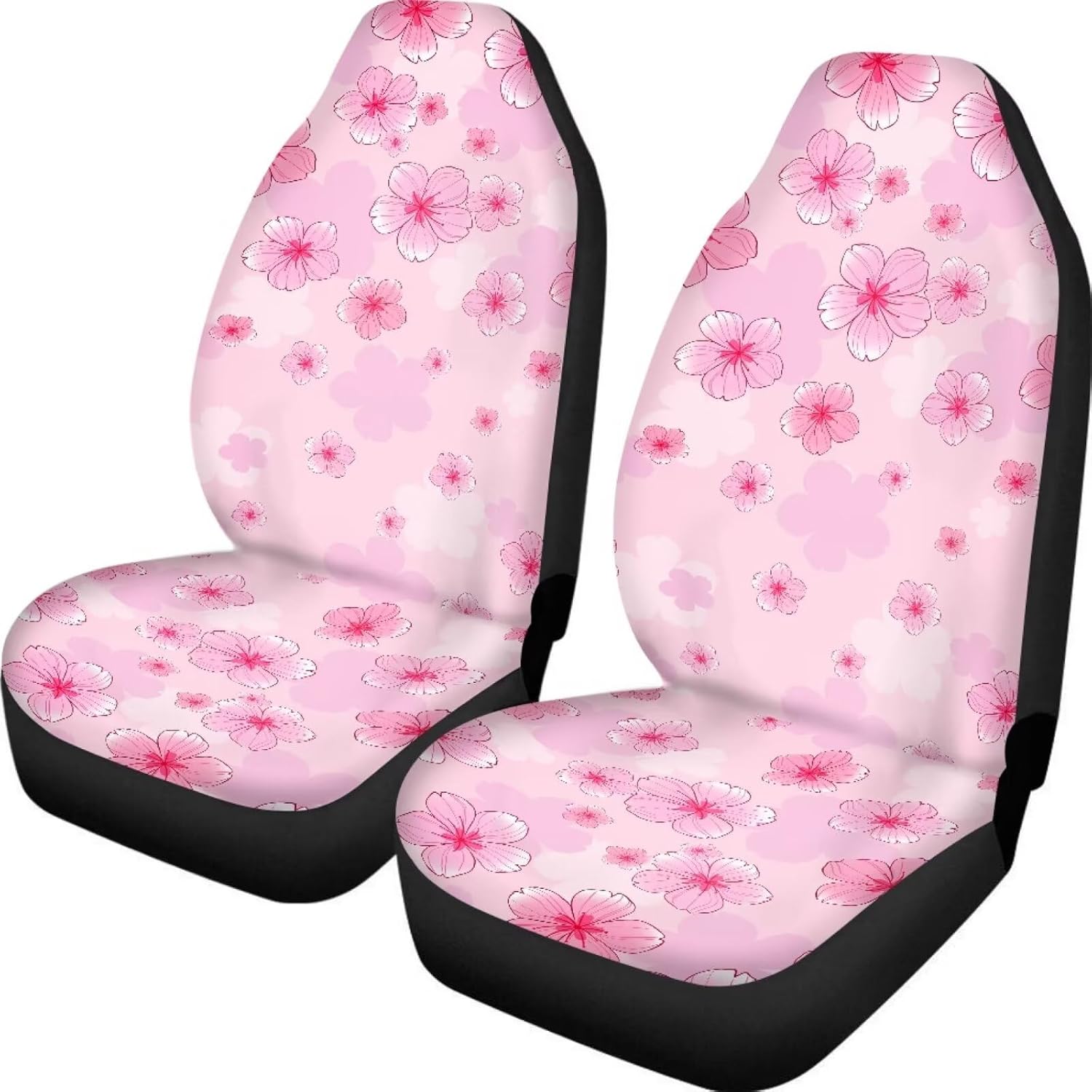 JoyLamoria Car Seat Cushion Cover Casual Saddle Blanket Auto Seat Cushion Pad Seat Cushion Pads, Cherry Blossoms Print