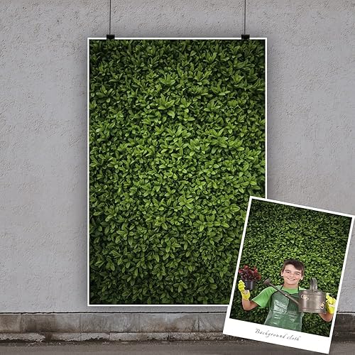 Miniatura 4 de Yeele Fondo de pared de hierba de 6 x 9 pies para fotografía, hojas verdes naturales, fondo de fotos, boda, fiesta de cumpleaños, decoración de mesa