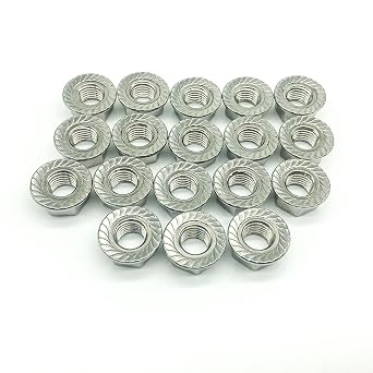 M10x1.25 Stainless Steel Locking Lug Nuts,Flange Nut for Yamaha Warrior YFZ 450 660 Raptor 700 Banshee Big Bear Grizzly Polaris Sportsman Honda TRX,for 50cc-125cc Crank/Flywheel Dirtbike