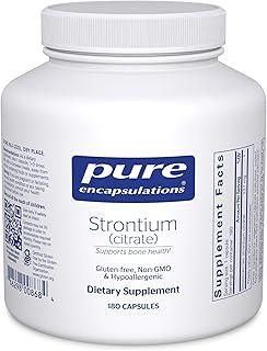 Strontium (Citrate) | Hypoallergenic Dietary Supplement to Support Healthy Bones* | 180 Capsules