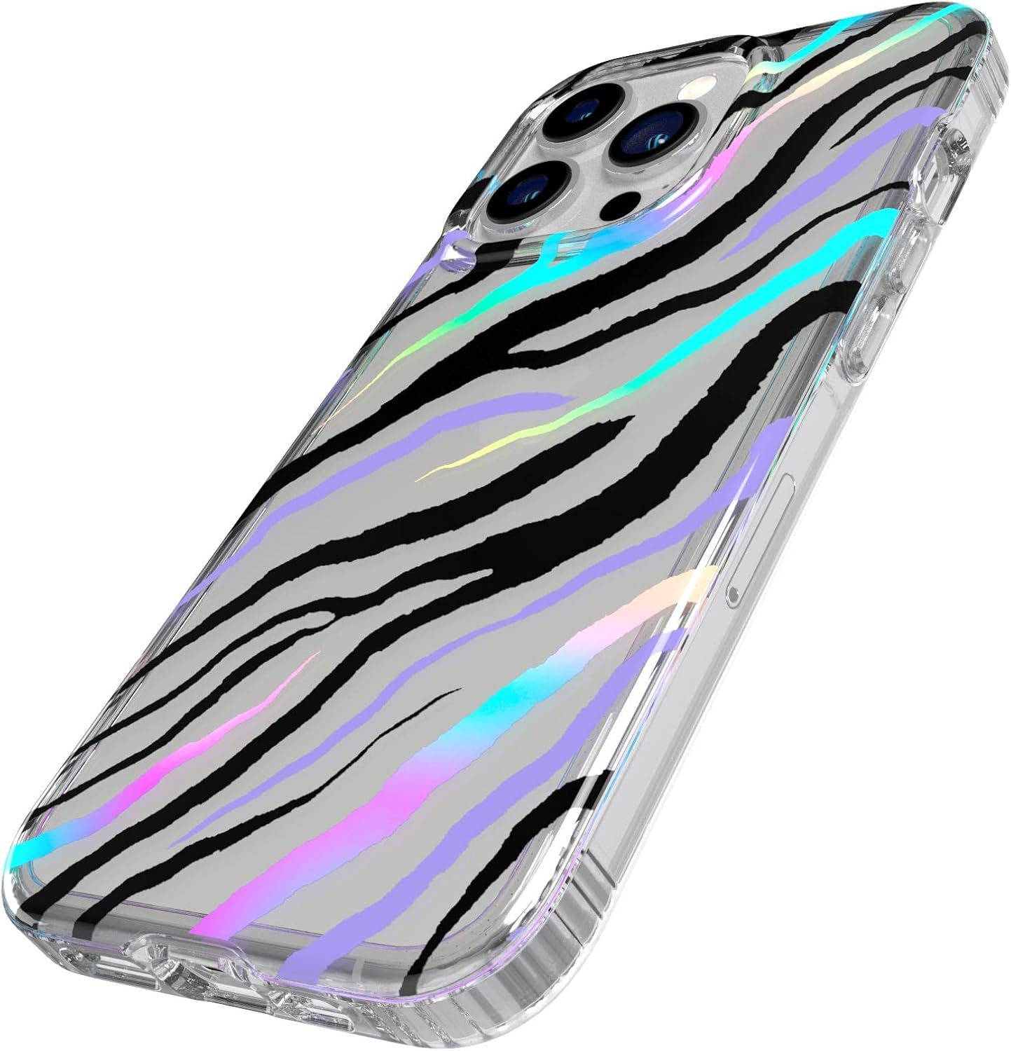 tech21 Evo Art Zesty Zebra for iPhone 13 Pro – Protective Phone Case with Exclusive Foiled Artwork and 12ft Multi-Drop Protection