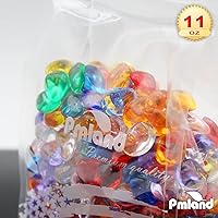 Vista 6 de PMLAND 370 piezas de piedras acrílicas transparentes de 0.631 pulgadas, dispersión de mesa, boda, novia, baby shower, decoración de fiesta, rellenos