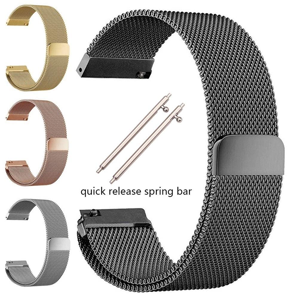 Bracciale in acciaio inossidabile con cinturino da orologio 16 18 20 22 24 mm Fibbia di chiusura magnetica dell'anello a rete