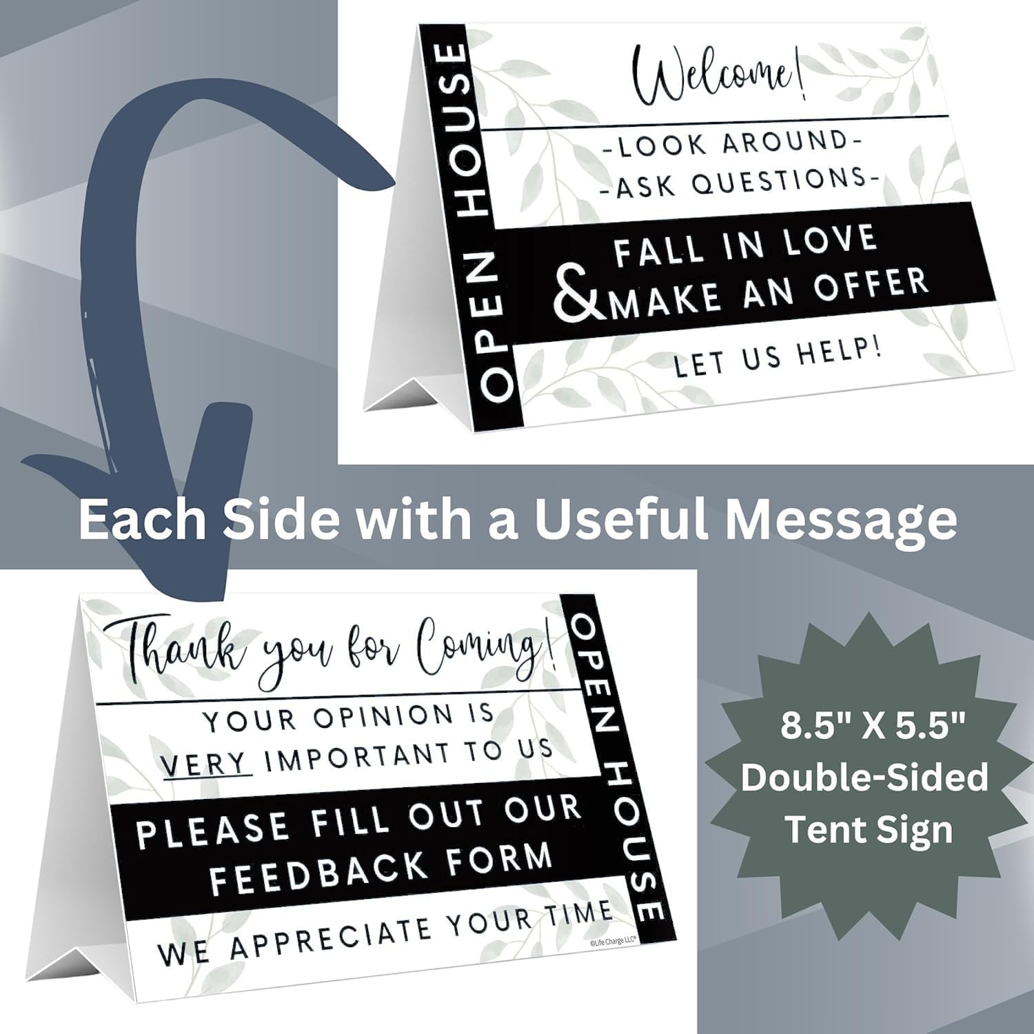 Open House Supplies. Real Estate Sign in Book Guest Registry Notepad for Collecting Realtor Leads & Home Sale Feedback. Kit has Form Pads, Door Hangers & Tent Card Displays. Elegant Black, Two-pack.