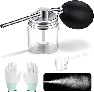 Qualirey Diatomaceous Round Food Grade Bulb Duster, Powder Duster About 2oz, Powder Dispenser, Home Applicator, Puffer Sprayer for Multi Purpose Indoor and Outdoor Use