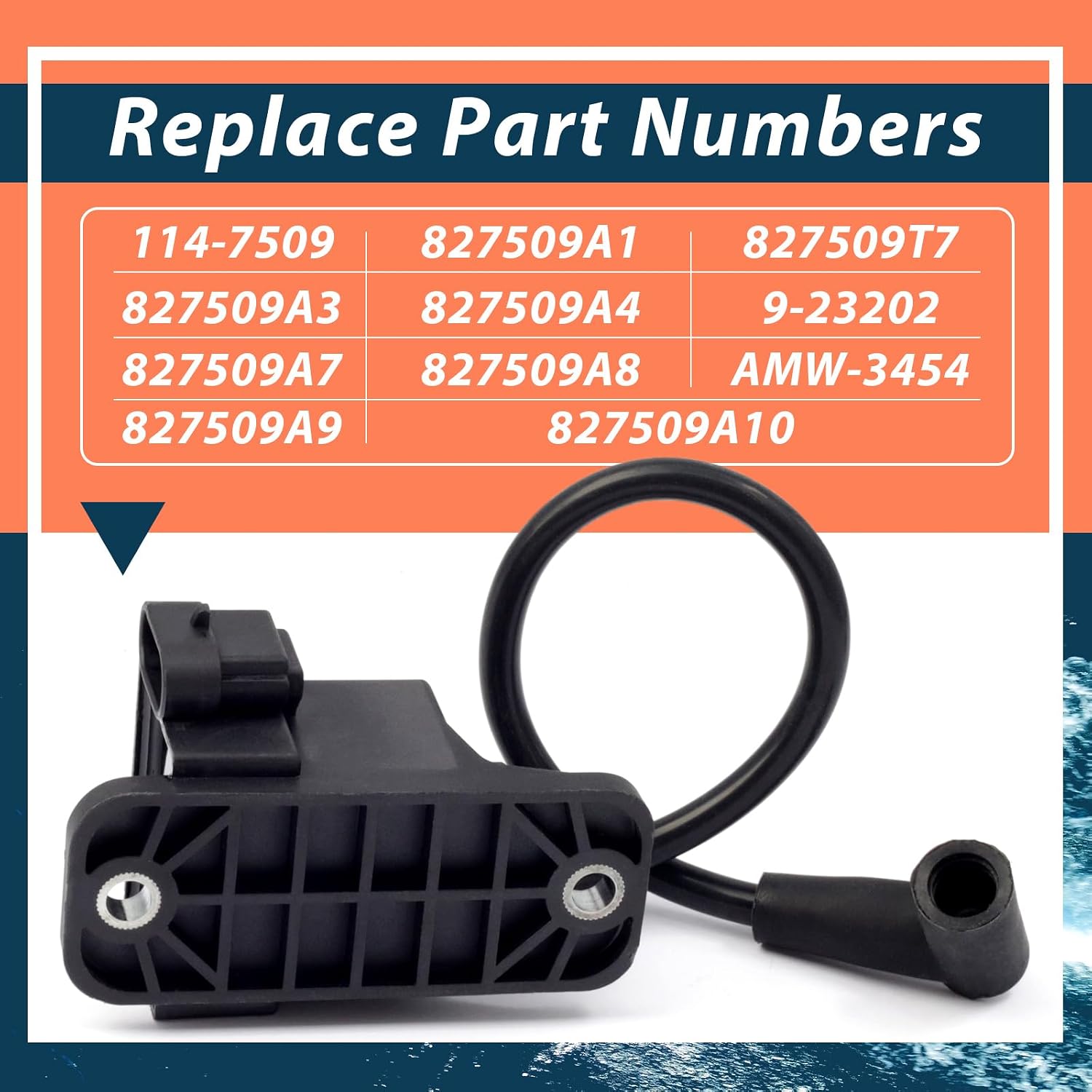 Ignition Coil CDM Module for Mercury MerCruiser Force Outboard Engine 4 Pin 30-300HP Replace 827509A1 827509A3 827509A4 827509A9 827509A10 114-7509 827509A7 827509T7