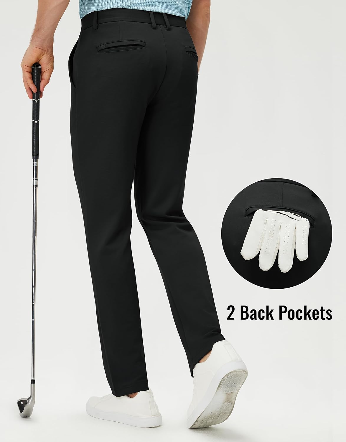 M MAELREG Golf Pants Men Stretch Dress Casual Business Pants with Pockets