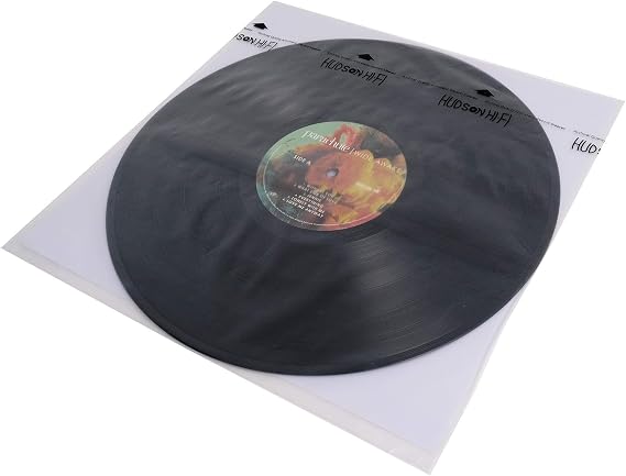 Hudson Hi-Fi 100x Inner & 100x Outer Protective Sleeves for Vinyl & Records Cover Art - Blocks Scratches, Static, Dust, Damage - Acid-Free, Smooth Slide - Fits Single Double Gatefold LP Sleeve
