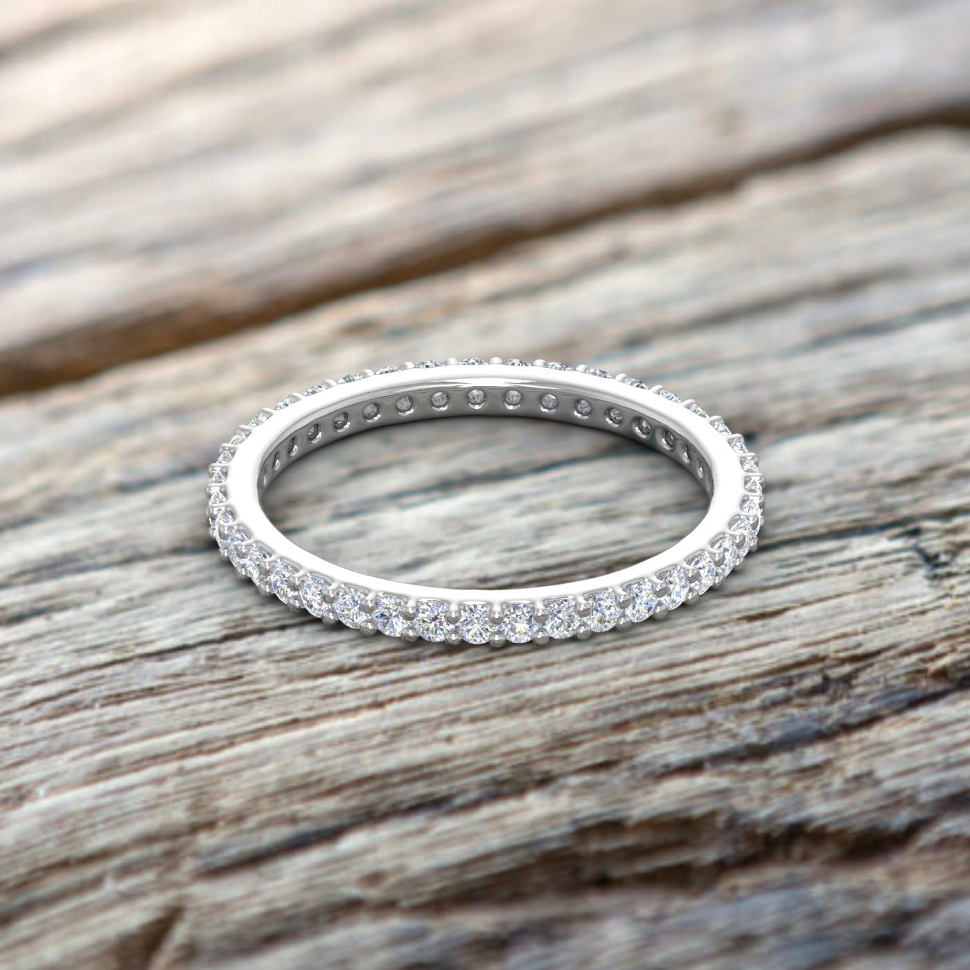 0.28 to 0.36 Carat Diamond Eternity Wedding Band in 10K Gold