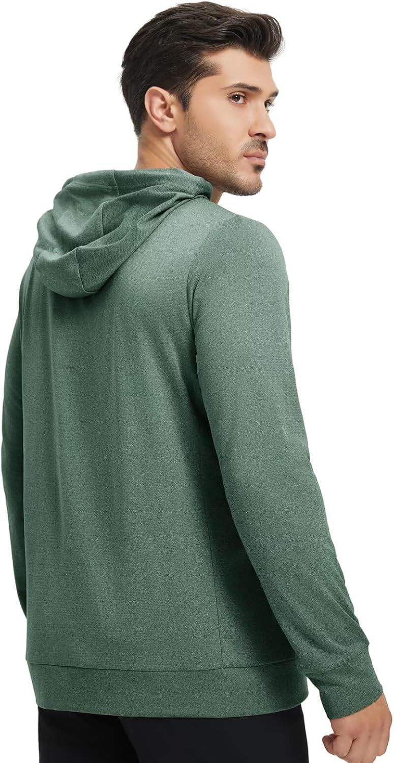 M MAELREG Mens Hoodies Pullover Performance Lightweight Hoodies For Men With 2 Pocket Dry Fit Wicking Stretch Golf Sweatshirt - Image 3
