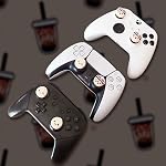 BelugaDesign Boba Dumpling Poignées de la pouce de Kawaii Cute Cutecore Boutons de pastel Compatible avec Sony PlayStation PS5 PS4 Commutateur Xbox Nintendo Pro Contrôleurs (ne convient pas à Joycons)