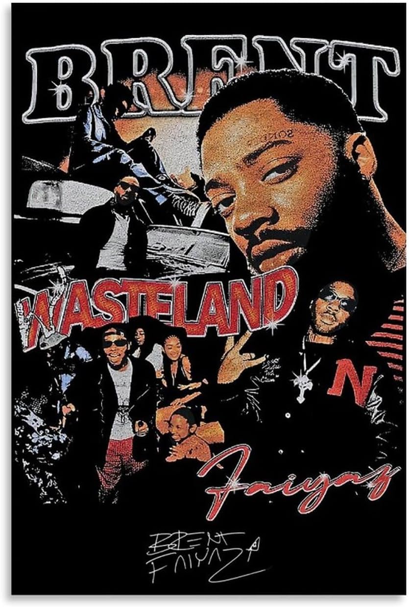 bAOBAOSHU Brent Faiyaz Poster Wasteland Rapper Music Cover Vintage Poster Decorative Painting Canvas Wall Posters And Art Picture Print Modern Family Bedroom Decor Posters 12x18inch(30x45cm)