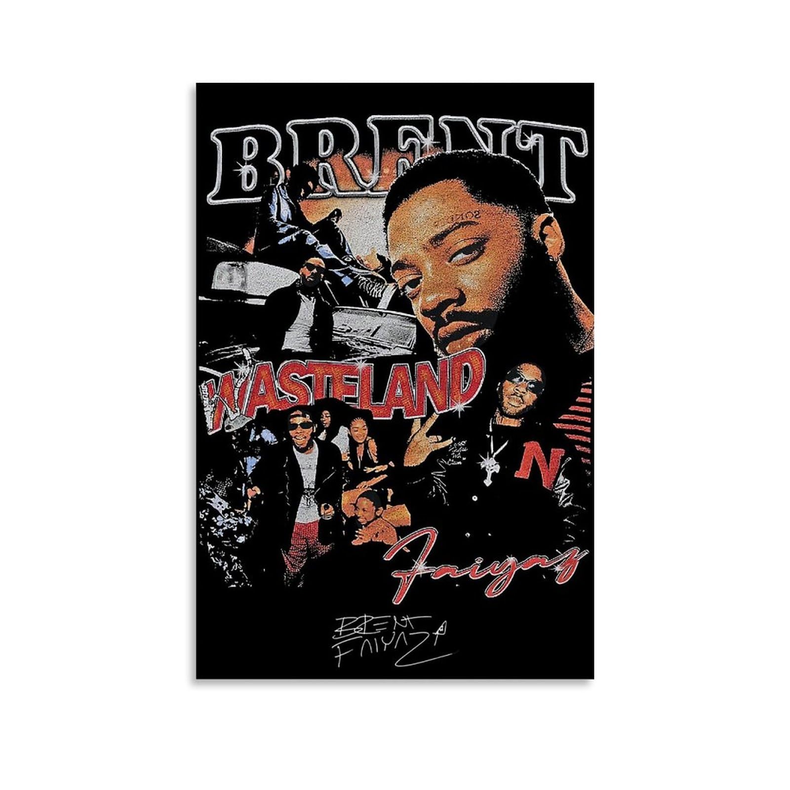 bAOBAOSHU Brent Faiyaz Poster Wasteland Rapper Music Cover Vintage Poster Decorative Painting Canvas Wall Posters And Art Picture Print Modern Family Bedroom Decor Posters 12x18inch(30x45cm)
