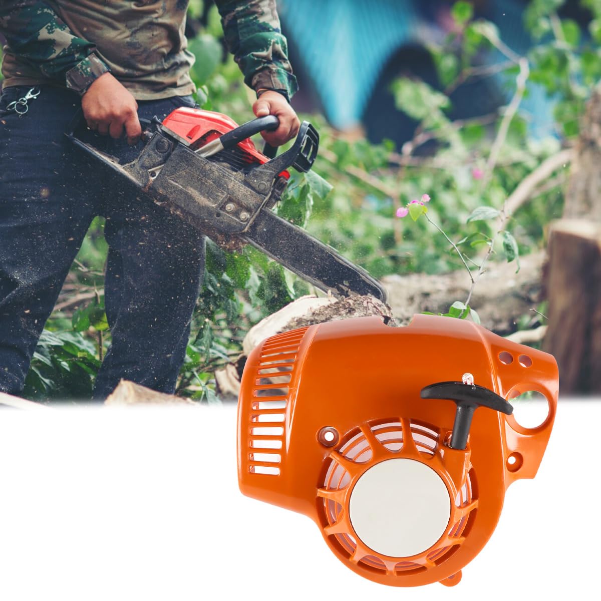 Ensemble de démarreur à Rappel Stihl BG56 BG86 4241-080-2106 de Remplacement Compatible avec Le boîtier de souffleur de Feuilles BG86C BG56C SH56 SH86 mécanisme de rembobinage Durable