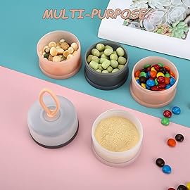 Accmor 2 Pack Baby Formula Dispenser On The Go, Stackable Non-Spill Portable Milk Powder Kids Snack Storage Container, BPA Free