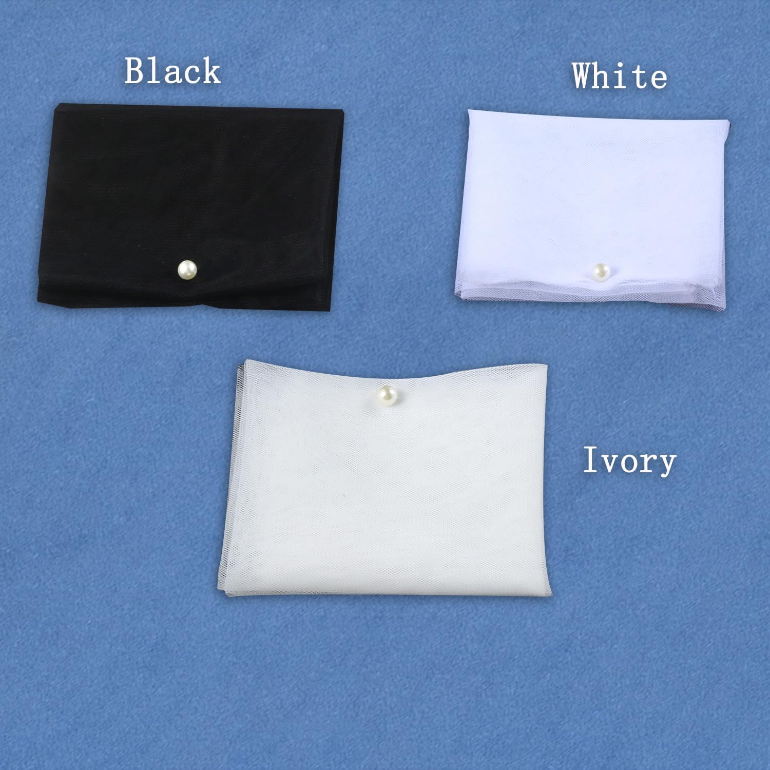 Bridal Veils Beaded Edge Wedding Veil,1 Tier Pearl Crystal Edge Fingertip Length Short Bride Veil With Metal Comb - Image 6