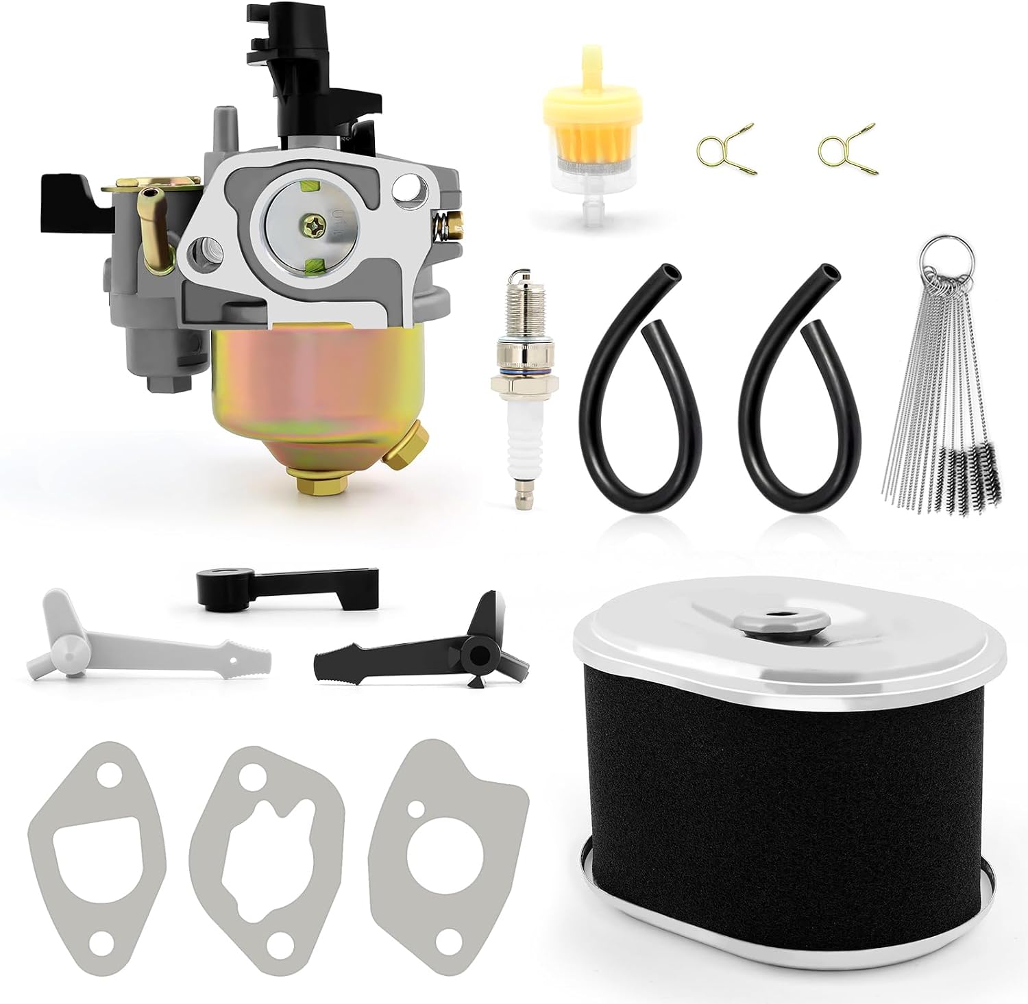 Carburetor Air Filter For DeWalt DXPW3425 DXPW3425E 3400PSI Pressure Washers For Honda GX140 GX160 GX200 5.5hp/6.5hp Engines 168FA 168FB 170F Generators 16100-ZE1-825 16100-ZE1-814 16100-ZH8-W61