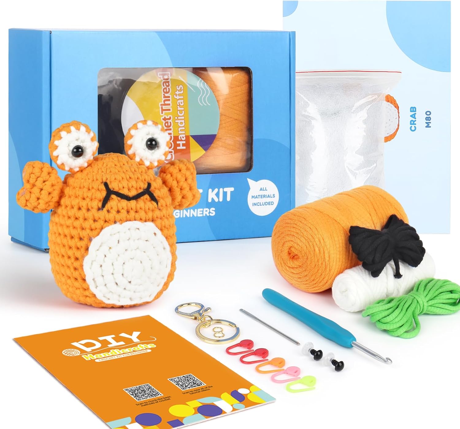 Coopay Crochet Kits for Beginners Adults, Crochet Kit Crabs, Amigurumi