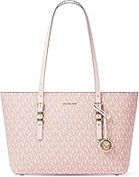 Michael Kors Women's Quinn Medium Tote Bag - Signature Logo-Print Canvas, Adjustable Straps, Gold-Tone Hardware