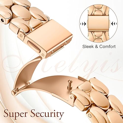 Miniatura 3 de Correa delgada de metal para Apple Watch de 1.654 pulgadas (Serie 1110) 1.575 pulgadas, 1.614 pulgadas, 1.496 pulgadas, correas de acero inoxidable