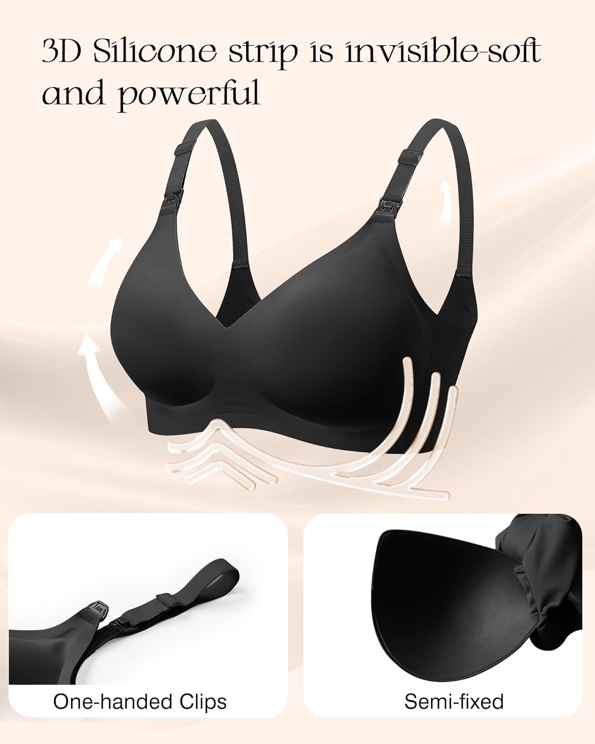 Seamless Nursing Bras for Breastfeeding Maternity Bra for Pregnancy Wireless Comfort Sleep Bralette with Extender - Image 6