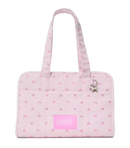 Victoria's Secret Pink | Elle Jacquard Dog Carrier, Pink Tulip, O/S - Pink Tulip - 12.1"L x 6.1"W x 12.7"H