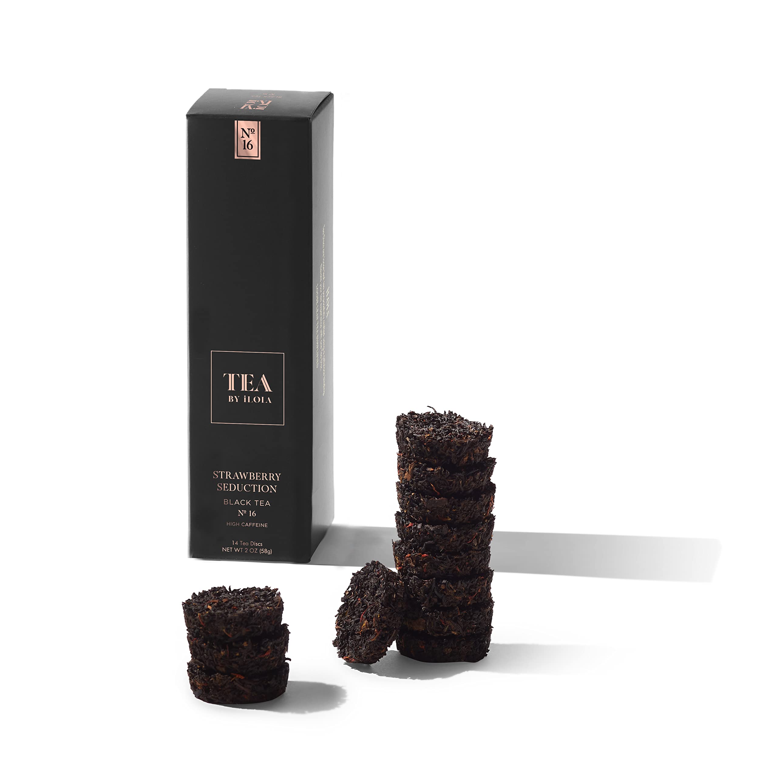 iLOLA Loose Leaf Tea Discs Strawberry Seduction No. 16 | Oprah’s Favorite Things 2022 | Kenyan Black Tea w/Natural Strawberry & Chocolate | High Caffeine | No Tea Bag Needed | 14 Individual Discs