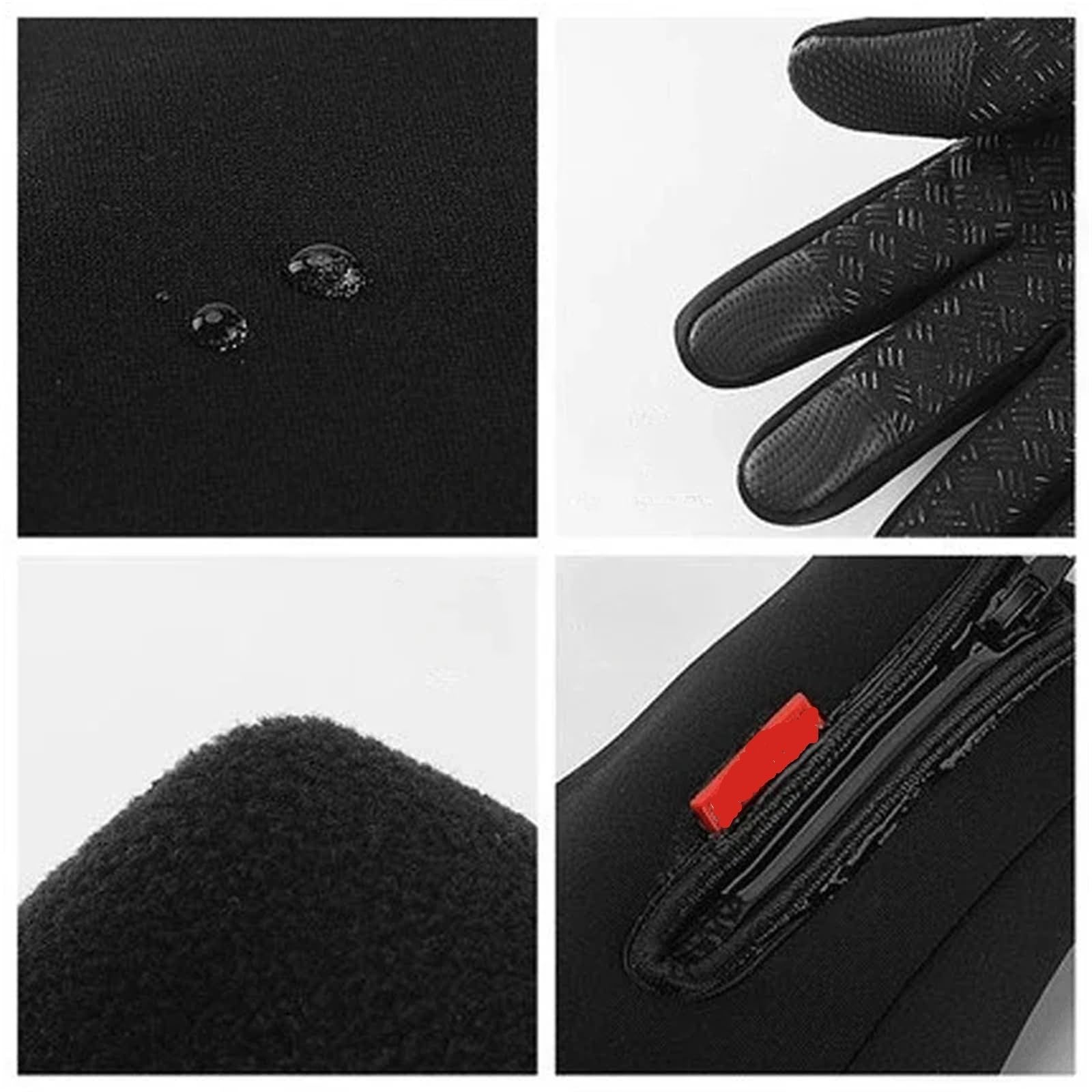 Gants d'escalade Gants de Moto for Hommes et Femmes, Coupe-Vent, antidérapants, Garde au Chaud, for Le Travail, Le Sport, Le vélo, Automne et Hiver pour Escalade(Rose Red,M)
