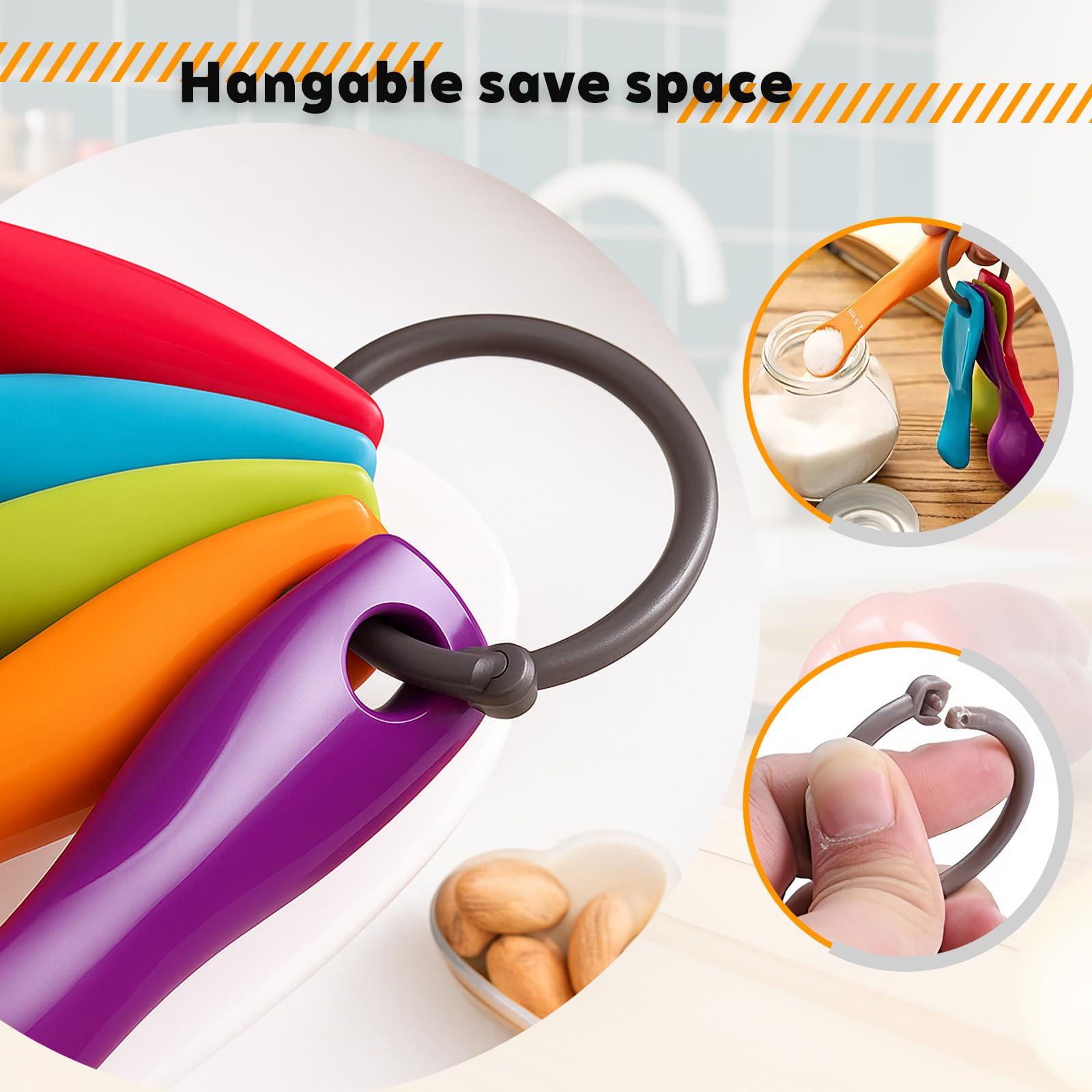 Ensemble de cuillères doseuses 5 pièces Plastique Mesure Liquides Poudres