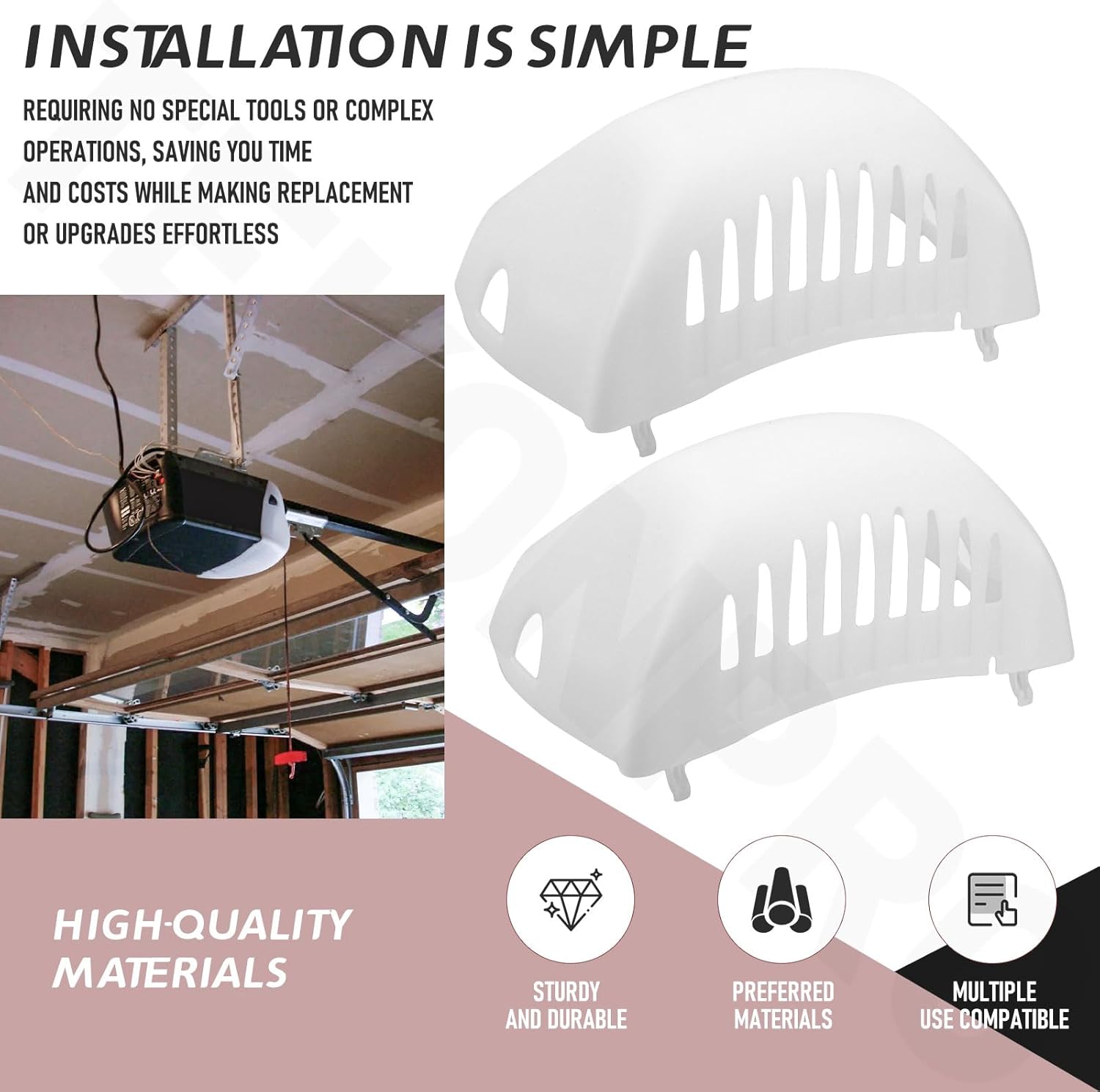 2 Pcs 108D79 Garage Door Opener Light Lens Cover for Belt Or Chain Drive Operator K108D0079M, PD612K, PD212, PD610, Light Lens Cover - Replaces 108D0079