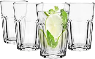 Glasmark KROSNO, 270ml, Set von 4, Longdrinkgläser, Trinkgläser, Highball Glas, Wassergläser, Cocktail, Caipirinha Gläser, Perfekt für Zuhause, Restaurants und Partys, Glässerset