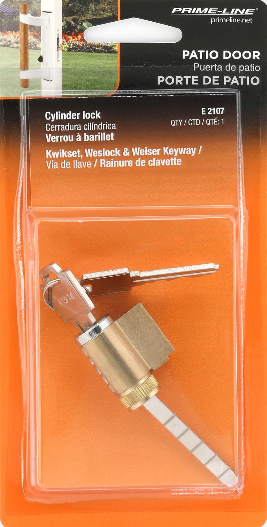 Prime-Line E 2107 Kwikset, Weiser and Weslock Sliding Door