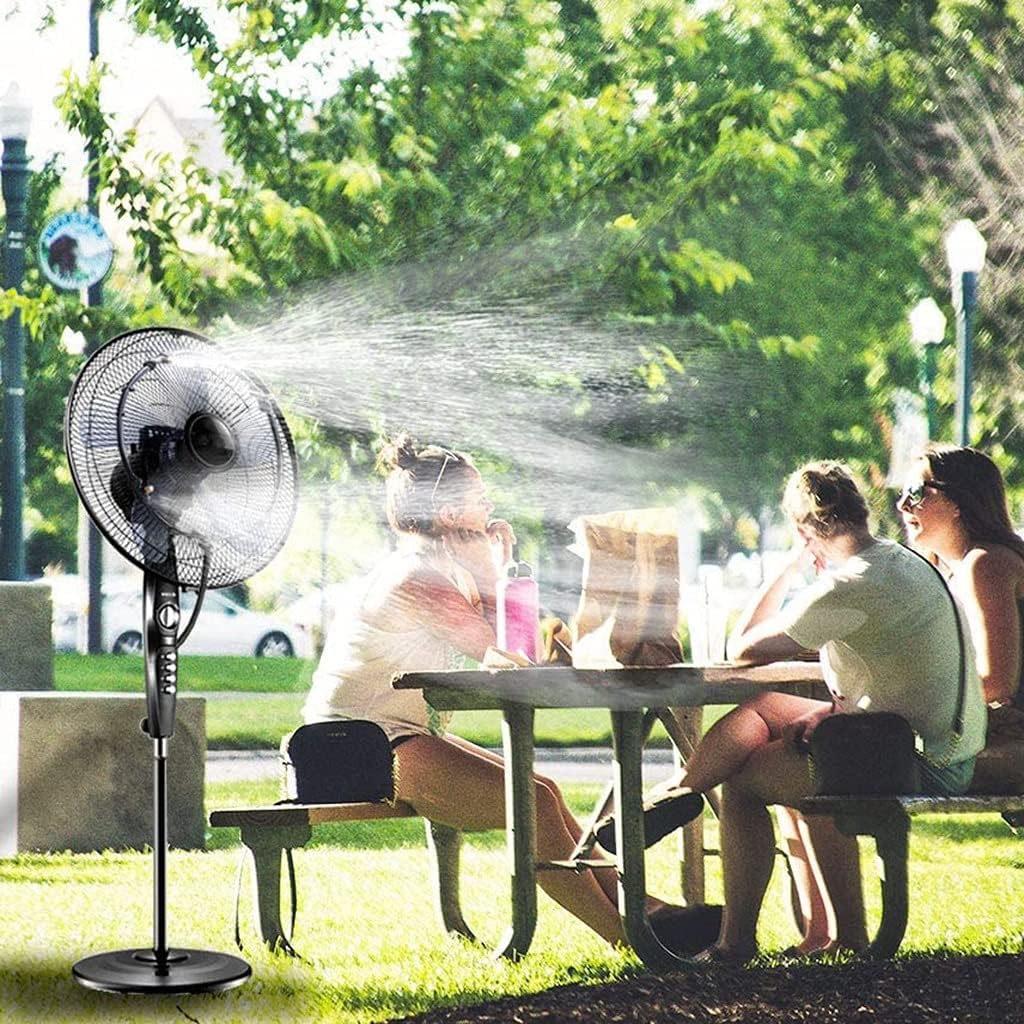 Outdoor Misting Fan Kit, 4 Removable Brass Nozzles, Misting Fan Ring, Mist Cooling System, for All Type of Fans (Size : 24 inch)