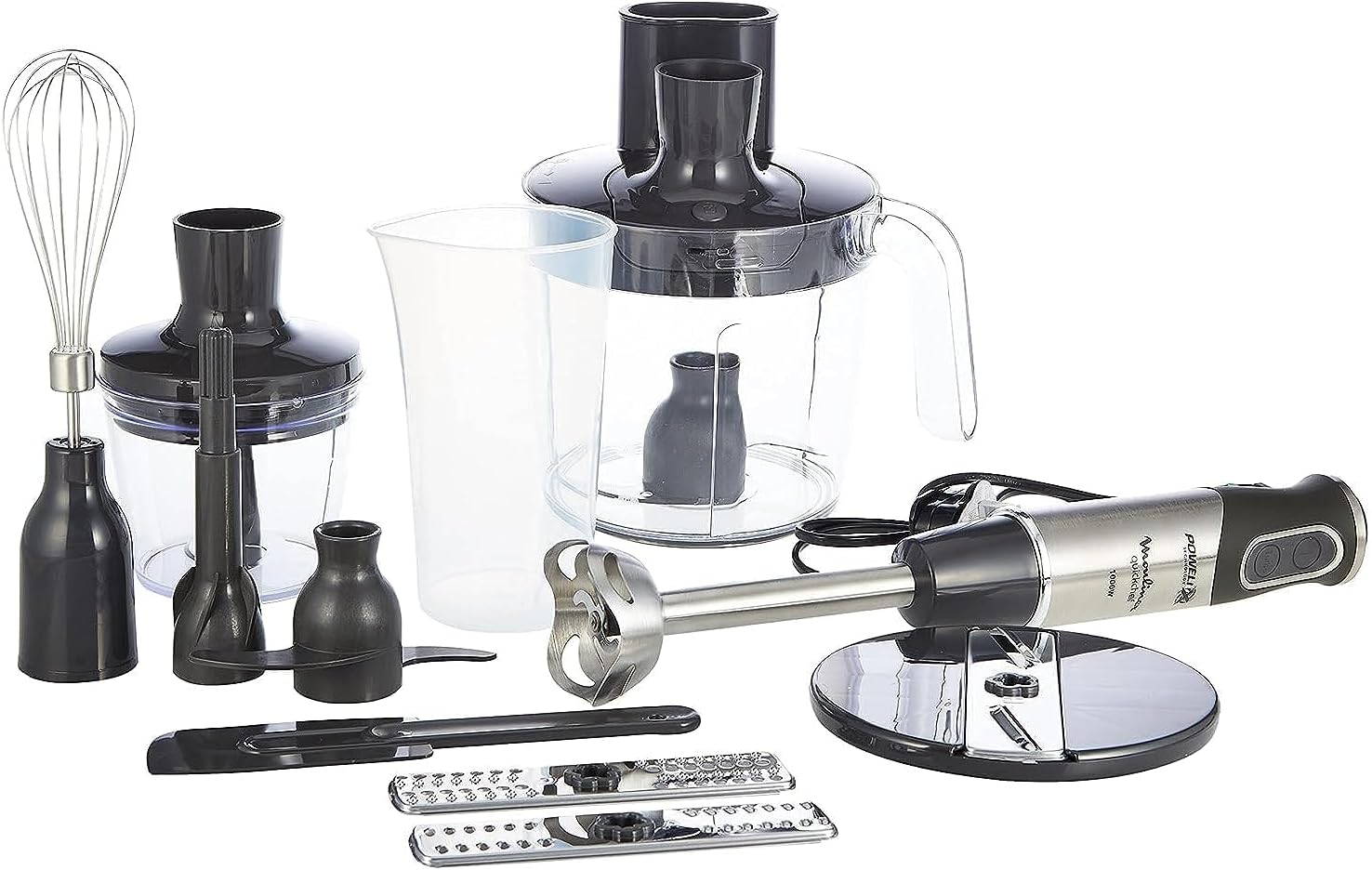 Hand Blender | Quickchef Hand Stick Blender |1000 W | 3 Liter Food Proceesor + 500 ml Chopper | 2 Years Warranty | DD65J827