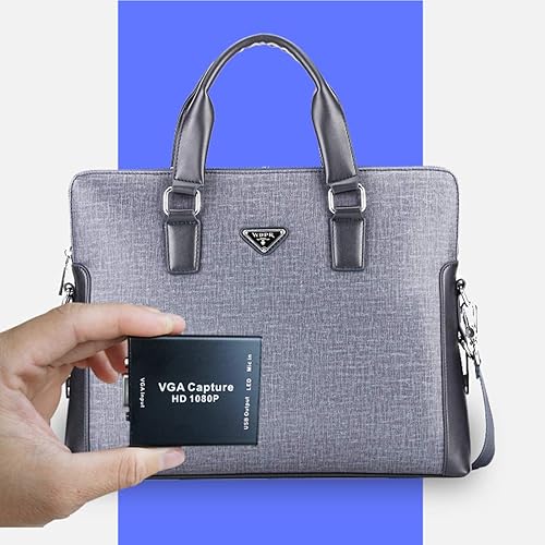 Miniatura 8 de Tarjeta de captura VGA, dispositivo de captura VGA a USB con entrada de micrófono, soporte de video HD para juegos, transmisión, enseñanza,