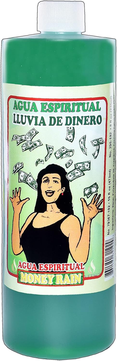 3 BOTTLES MONEY RAIN SPIRITUAL WATER-LLUVIA DINERO AGUA ESPIRITUAL 16OZ - MAGICK PAGAN