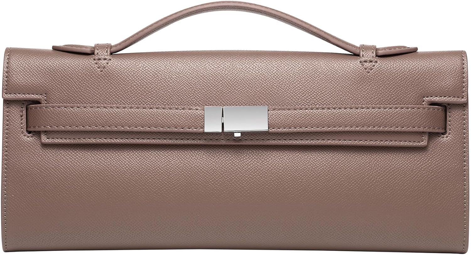 CHUNLI PU Leather Clutch Purses for Women, Trendy Ladies Top Handle Bag for Evening Work Business Daily Use