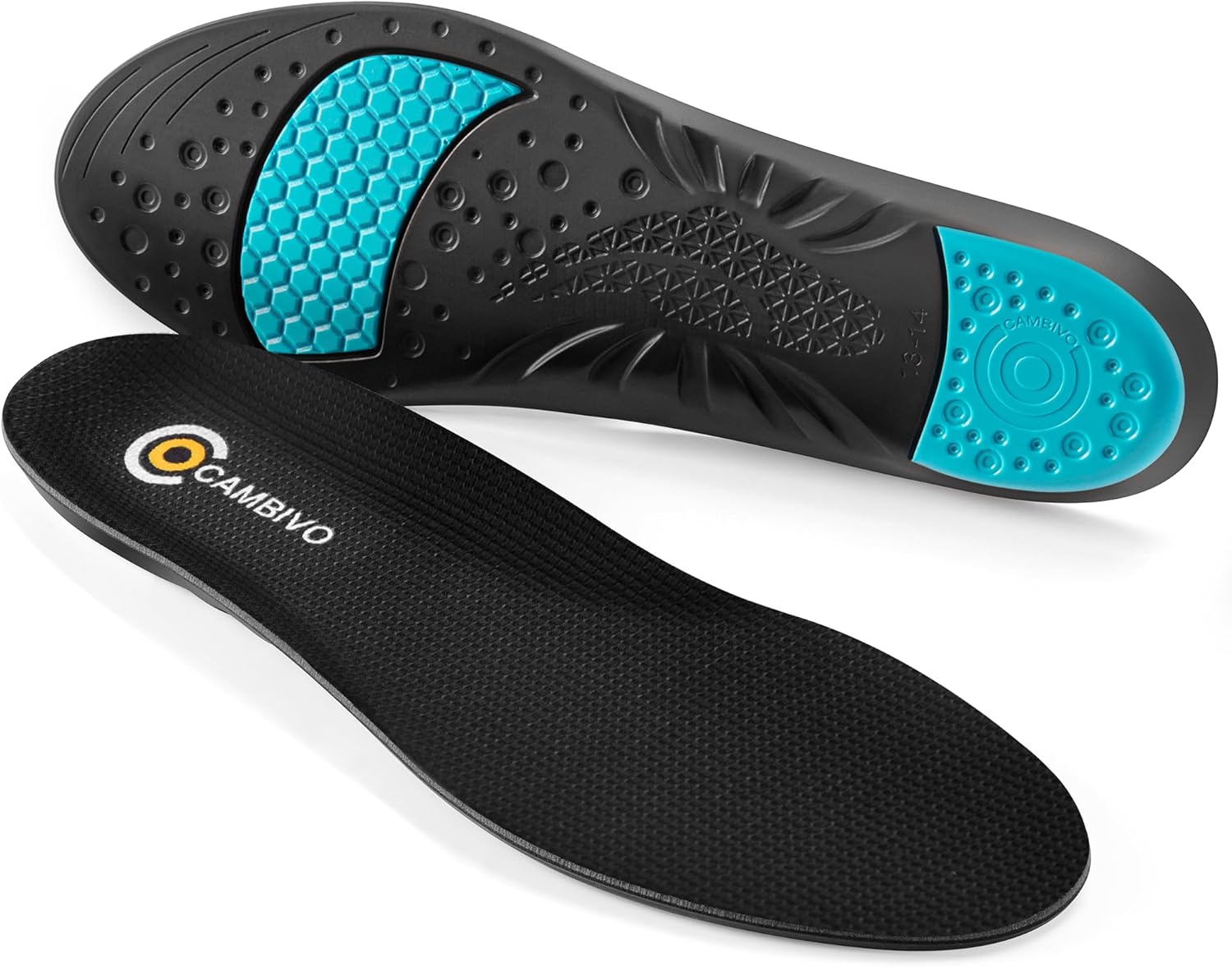 CAMBIVO Insoles Men and Women (2 Pairs), Insoles for Work