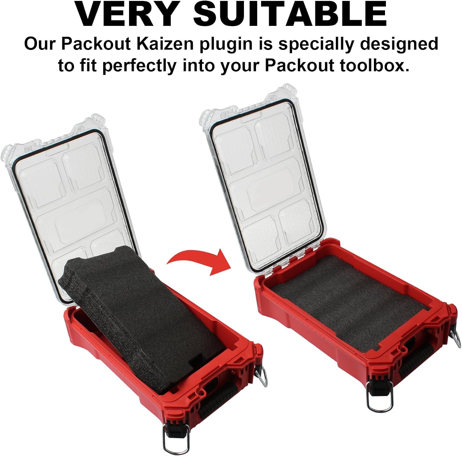 Packout foam inserts 48-22-8435 Fits for Milwau-kee Packout Compact Organizer (2 Pcs)