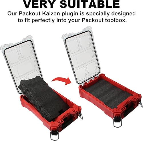 Miniatura 6 de 48-22-8435 Caja de herramientas de espuma para Milwauk-ee Packout Insertos de espuma (2PCS)