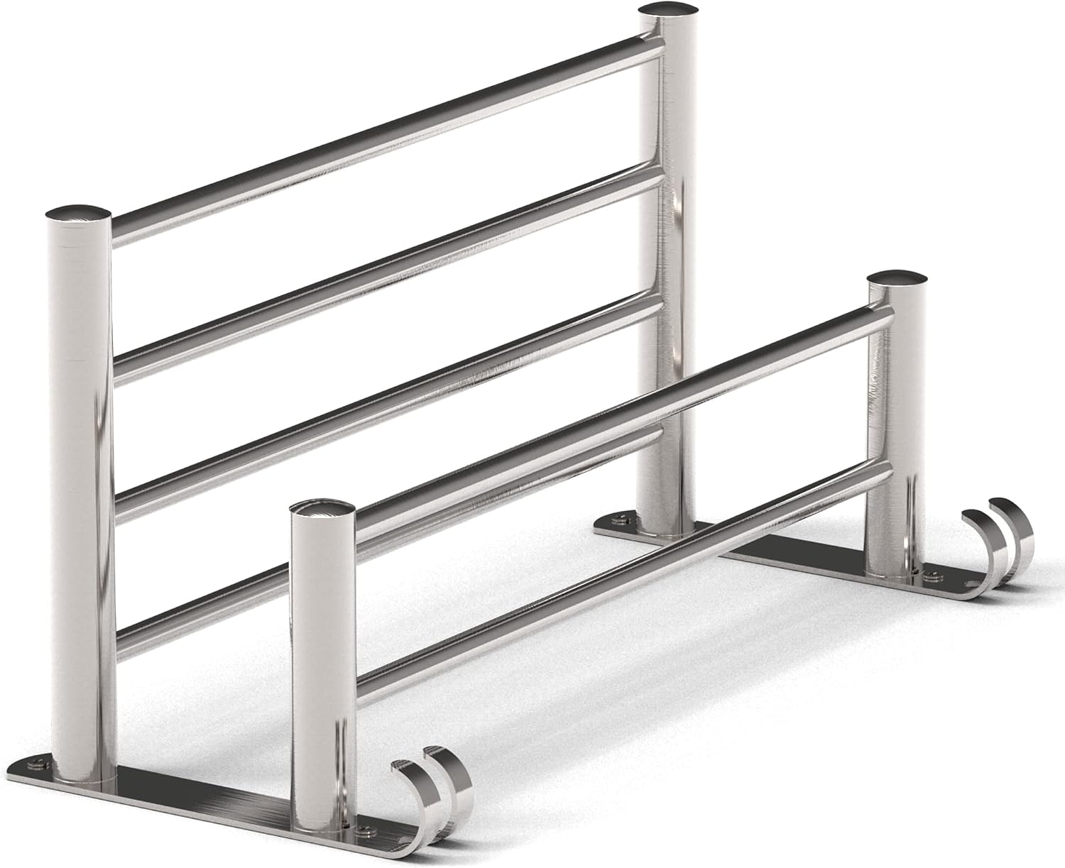 SAFETY+BEAUTY Bathroom Hardware Accessories, Stainless Steel Rust Proof (Brushed Nickel, 16" Double Towel Shelf, 1PK)
