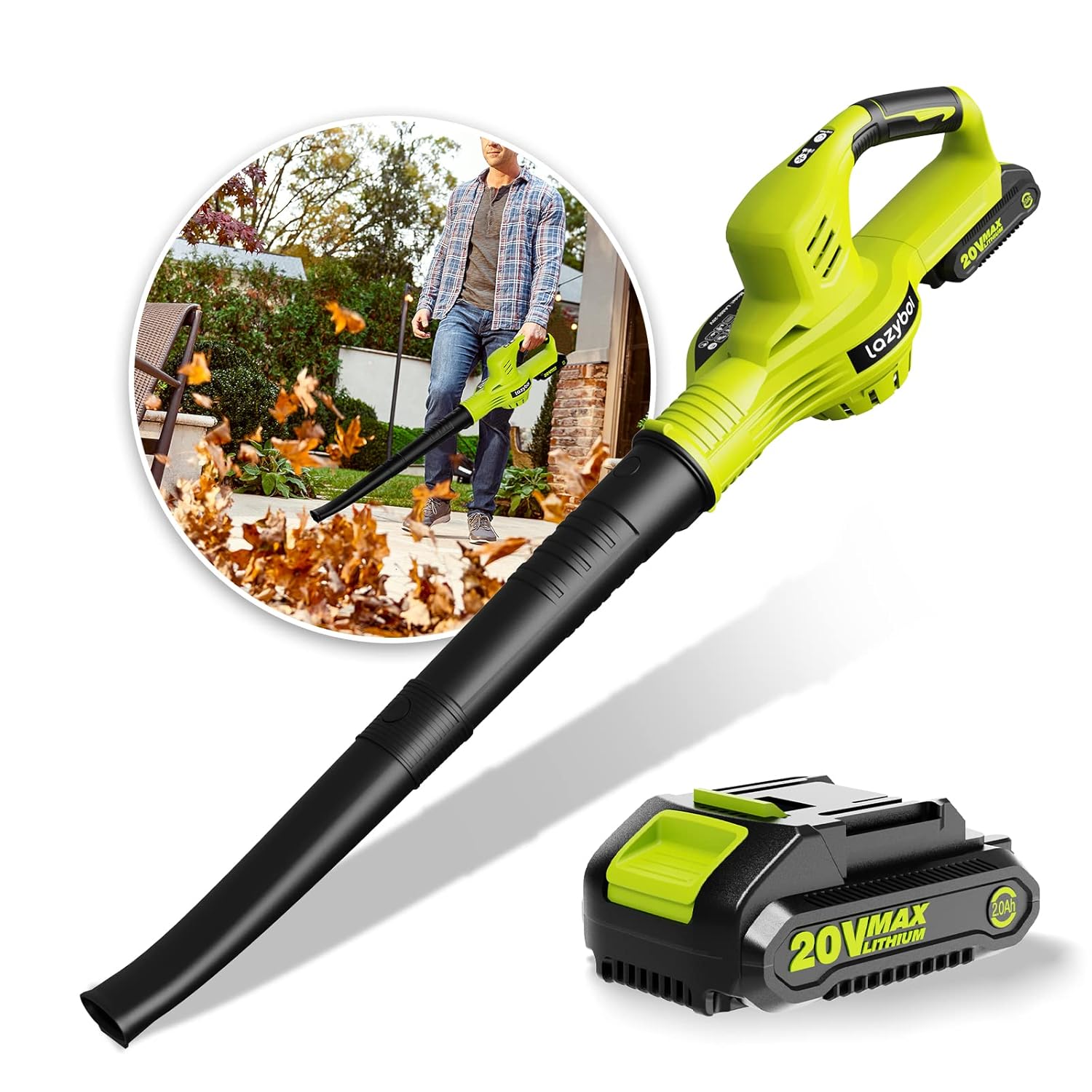 Lazyboi Cordless Leaf Blower, 150Mph Electric Mini Leaf Blower With