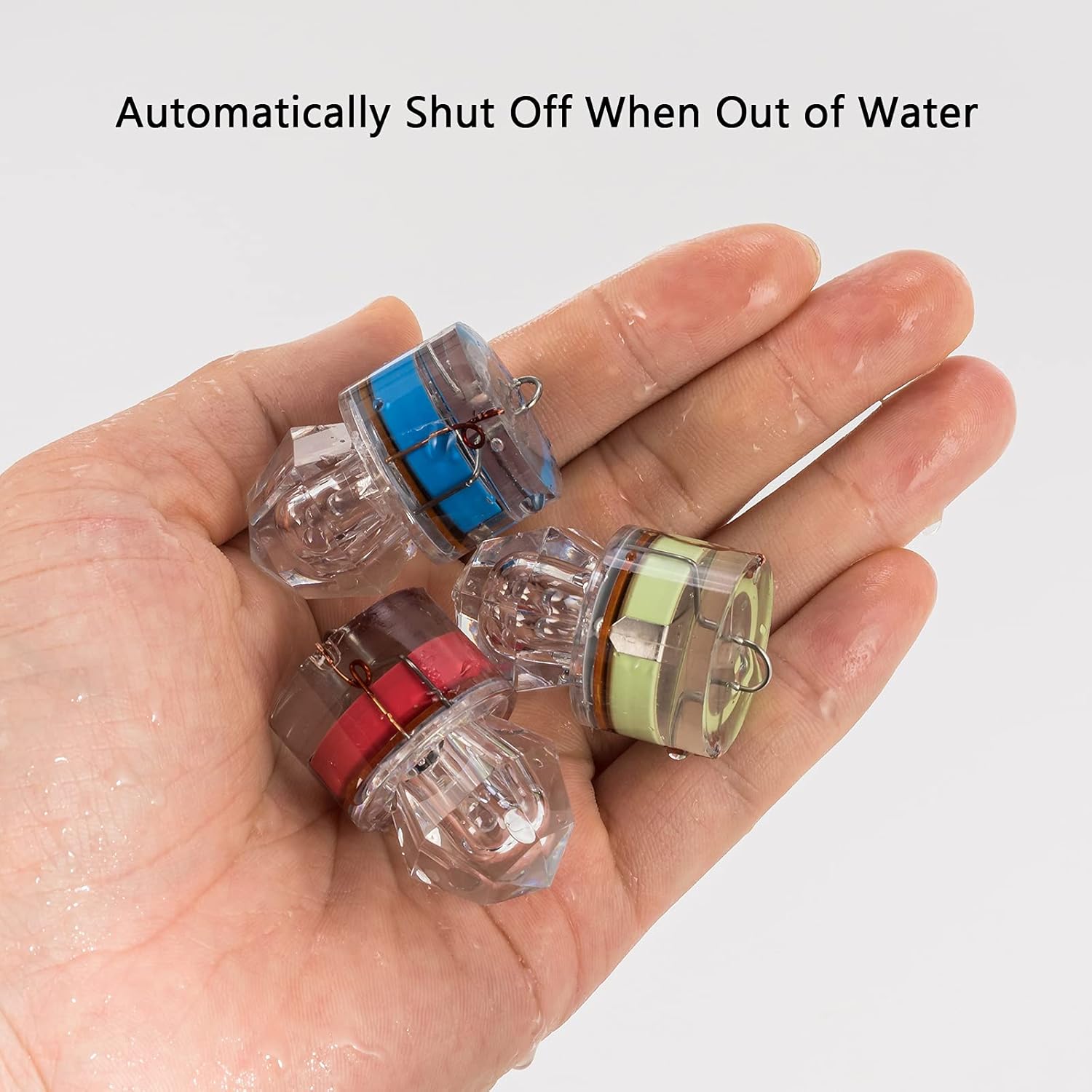 Dr.Fish 5PCs Diamond LED Fishing Lure Bait Attractant Trolling Deep Drop Light Water Trigger Deep Sea Ice Fishing Underwater Freshwater Saltwater Halibut Tuna Bass Blue : Sports & Outdoors