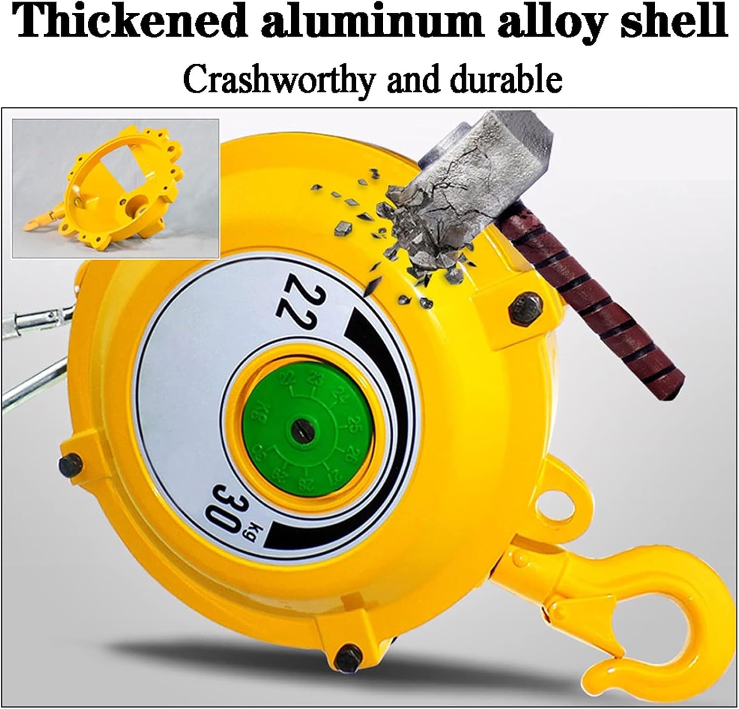 Self-Locking Spring Tool Balancer - Adjustable 3M Retractable Tool Holder with Multiple Load Options (5-9kg) for Efficient Workstation Organization