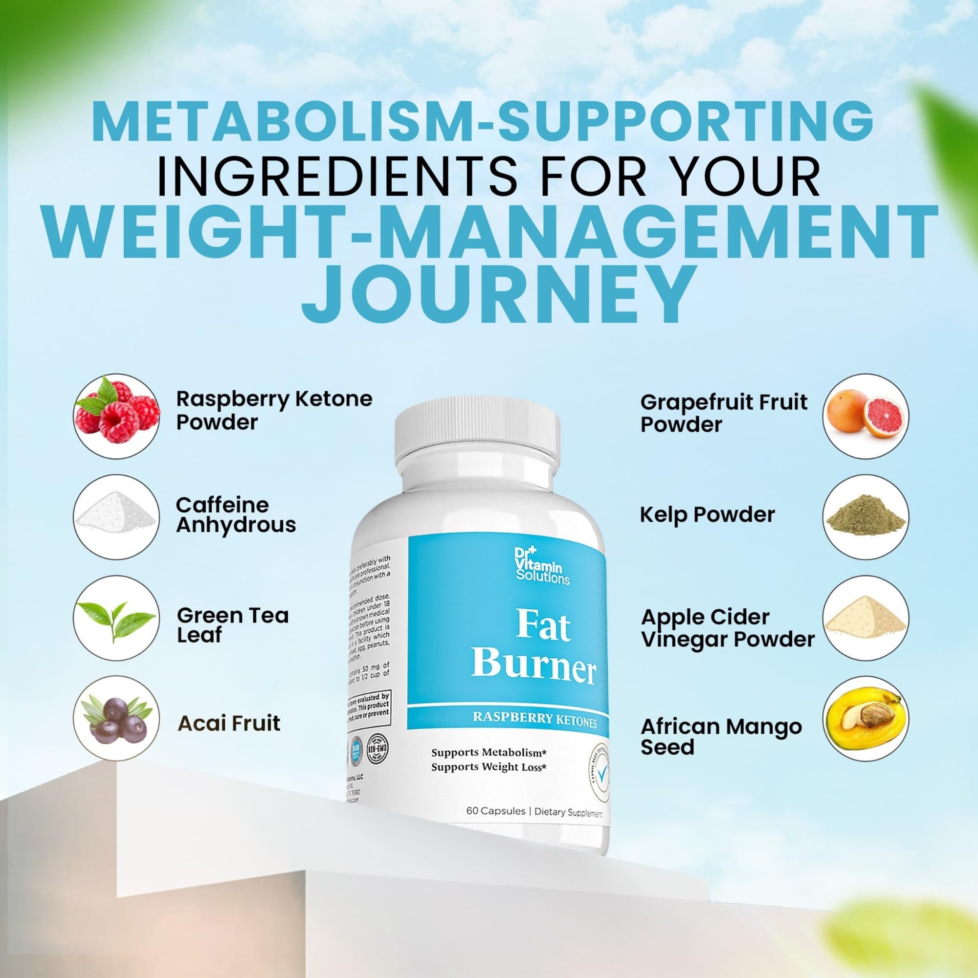 Fat Burner Weight Loss Pills for Women & Men, Raspberry Ketones & Green Tea — Amazon image 5