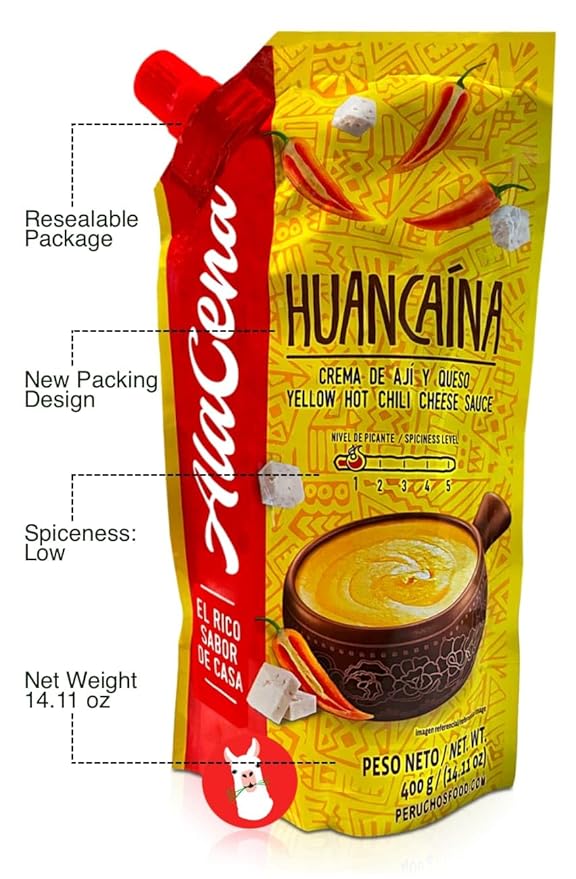 Salsa Huancaína Peruana Crema de Ají y Queso 3 Paquetes 400 g miniatura 4